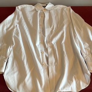 Mens all white button up
